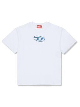 Diesel - Boys White D Logo-Patch T-Shirt