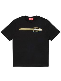 Diesel - Boys Black Logo-Print T-Shirt