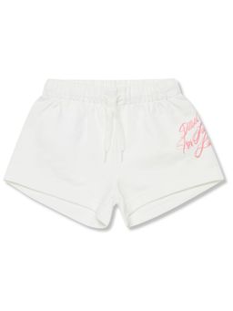 Diesel - Girls White Side-Print Shorts