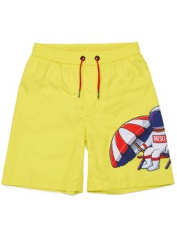 Diesel - Boys Yellow Graphic-Print Shorts
