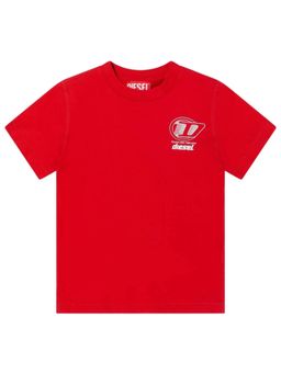 Diesel - Boys Red Logo-Print T-Shirt