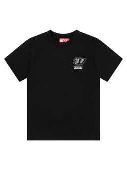 Diesel - Boys Black Logo-Print T-Shirt