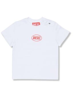 Diesel - Baby Boys White Logo-Print T-Shirt