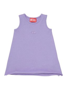 Diesel - Baby Girl Purple Embroidered-Logo Dress