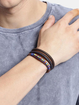 Carlton London - Men Set of 2 Braided Bracelet (Pack of 2)