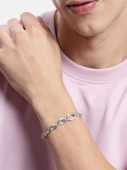 Carlton London - Men Silver Link Bracelet
