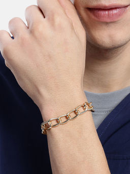 Carlton London - Men Gold Plated Bold Bracelet