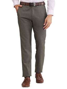 Raymond - Slim Fit Solid Grey Trouser