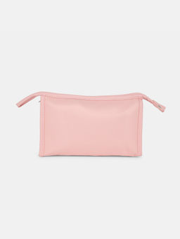 Twenty Dresses by Nykaa Fashion - Pink Solid Makeup Pouch