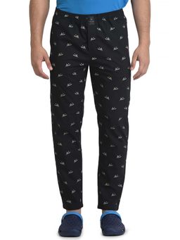 WOODLAND - Jet Black Printed Pyjamas for Men