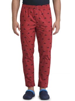 WOODLAND - Maroon Printed Pyjamas for Men