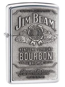 Zippo - Jim Beam Bourbon Label Windproof Pocket Lighter