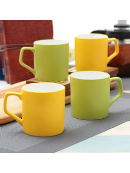 CLAY CRAFT - Fine Ceramic Coffee & Tea Mugs, 240ml, Set of 4