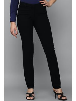 Allen Solly - Women Black Regular Fit Solid Casual Trousers