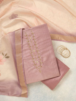 Koskii - Lavender Cut dana Chanderi Unstitched Salwar Suit