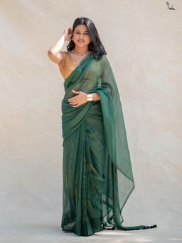 Suta - Green Mul Ready To Wear Saree