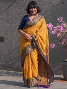 Suta - Yellow Mul Ready To Wear Saree