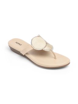 PEPPER - Women T-Strap Beige Sandals