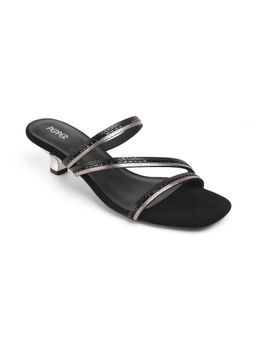 PEPPER - Women Kitten Black Sandal Heels