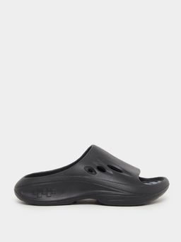 Styli - Men Cut Out Chunky Comfort Black Sliders