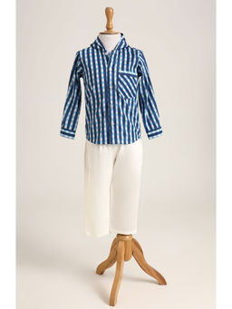 MiniMe Organics - Blue Checks Shirt for Boys