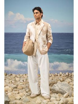 Genes Lecoanet Hemant - Mastic Premium Viscose Nylon Abstract Print Jacket