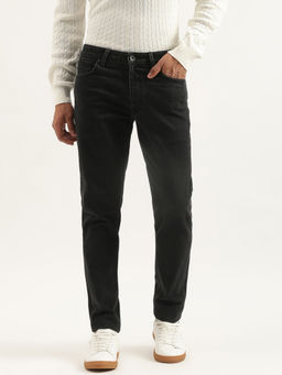 United Colors of Benetton - Black Solid Regular Fit Jeans
