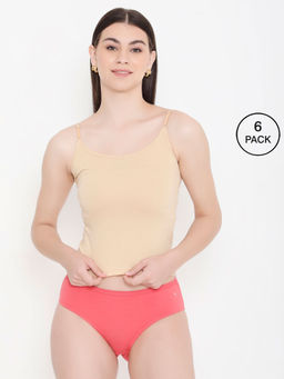 Frenchie - Feelings Women Solid Skin Cotton Camisole with Adjustable Straps