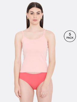 Frenchie - Feelings Women Solid Peach Pure Cotton Innerwear Camisole