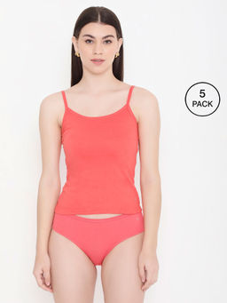Frenchie - Feelings Women Solid Tomato Pure Cotton Innerwear Camisole