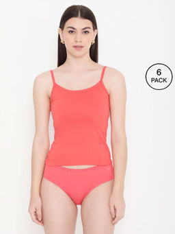 Frenchie - Feelings Women Solid Tomato Pure Cotton Innerwear Camisole