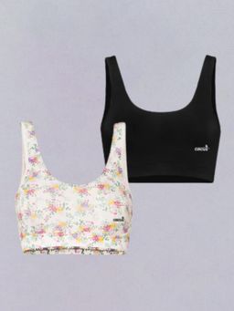 Tailor and Circus - Non-Padded Non-Wired Moisture-Wick Modal Bra Multi-Color (Pack of 2)