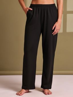 TAG 7 - Black Cotton Terry Solid Lounge Pant