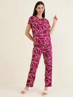 Sweet Dreams - Womens T-Shirt Printed Pyjama Purple