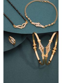 Gahan - Premium Mangalsutra with Bangles, Bracelet & Ring Set