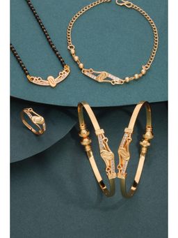 Gahan - Premium Mangalsutra with Bangles, Bracelet & Ring Set