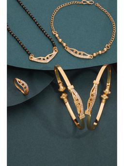Gahan - Premium Mangalsutra with Bangles, Bracelet & Ring Set