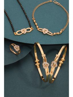 Gahan - Premium Mangalsutra with Bangles, Bracelet & Ring Set