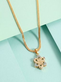 Gahan - Sparkling Stones Classic Gold Plated Pendant Necklace