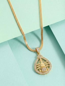 Gahan - Elegant Gold Tone Flower Pendant Necklace