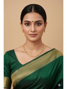 Gahan - Luxury Gold Finish Botanical Design Necklace Set