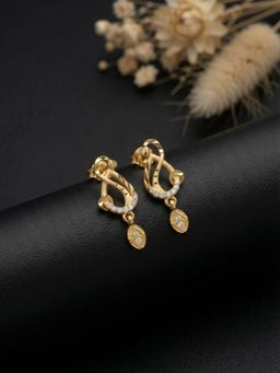 Gahan - Premium Flower Shape Gold Plated Drop Earrings