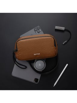 Tomtoc - Unisex Light-T12 Electronic Accessory Pouch, Pro Brown