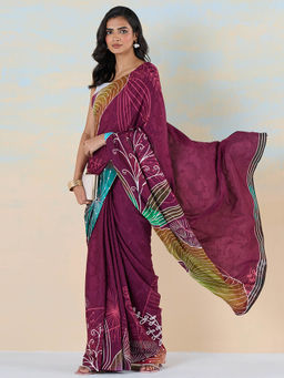 Navyasa By Liva - Neon Fantasia Saree with Unstitched Blouse