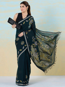 Navyasa By Liva - Blossom Tales Saree with Unstitched Blouse