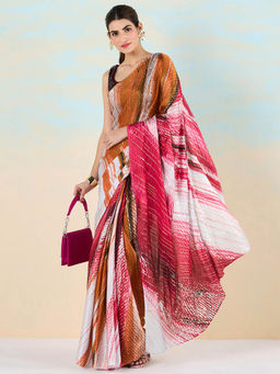 Navyasa By Liva - Doodle Dance Saree with Unstitched Blouse