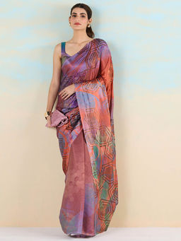 Navyasa By Liva - Sylvan Serenade Saree with Unstitched Blouse