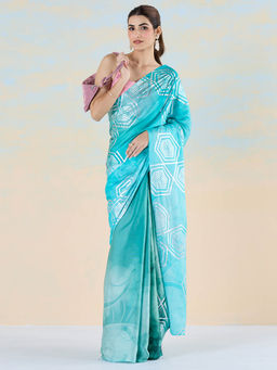 Navyasa By Liva - Sylvan Serenade Saree with Unstitched Blouse