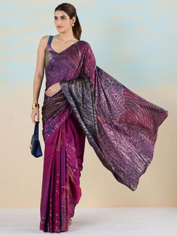 Navyasa By Liva - Gilded Twilight Saree with Unstitched Blouse