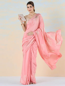 Navyasa By Liva - Sparkling Spirals Saree with Unstitched Blouse